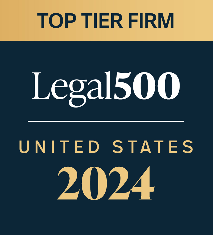 The Legal 500 United States Top Tier 2024 logo / badge