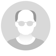 black and white icon image of head and shoulders with glasses and balding on top of head